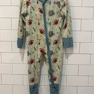 Emerson & Friends Football Print One Piece Pajamas
